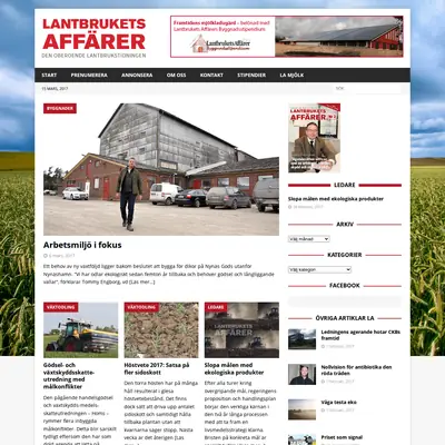 Lantbrukets Affärer startsida 2017