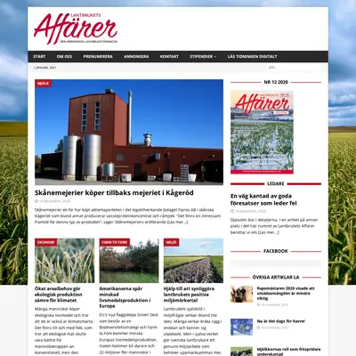 Lantbrukets Affärer startsida 2021