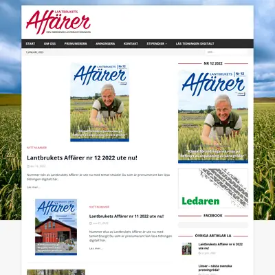 Lantbrukets Affärer startsida 2023