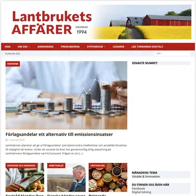 Lantbrukets Affärer startsida 2025