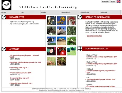 Nytt från Stiftelsen Lantbruksforskning startsida 2006