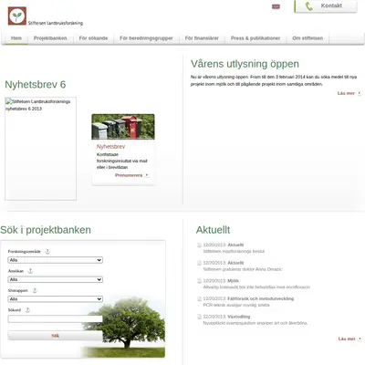 Nytt från Stiftelsen Lantbruksforskning startsida 2014