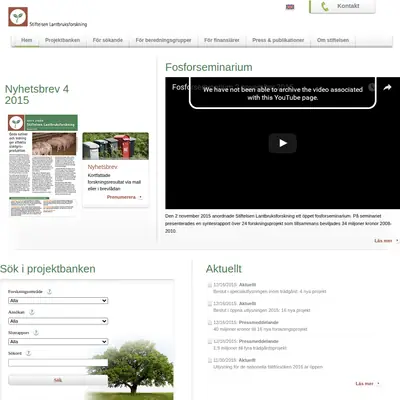 Nytt från Stiftelsen Lantbruksforskning startsida 2016