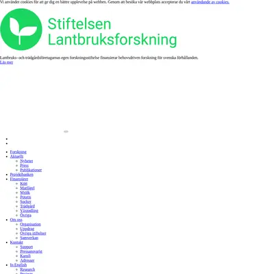 Nytt från Stiftelsen Lantbruksforskning startsida 2018