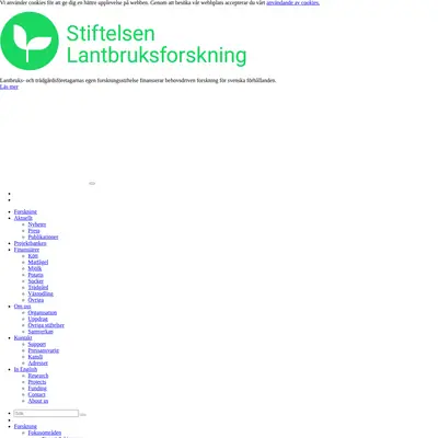 Nytt från Stiftelsen Lantbruksforskning startsida 2019