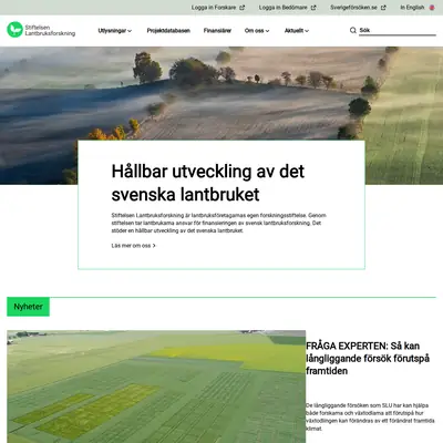 Nytt från Stiftelsen Lantbruksforskning startsida 2024