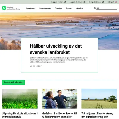 Nytt från Stiftelsen Lantbruksforskning startsida 2025