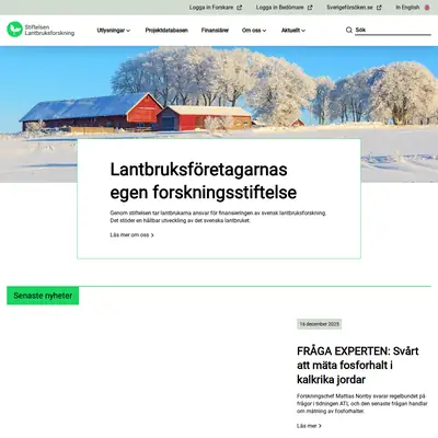 Nytt från Stiftelsen Lantbruksforskning startsida 2026