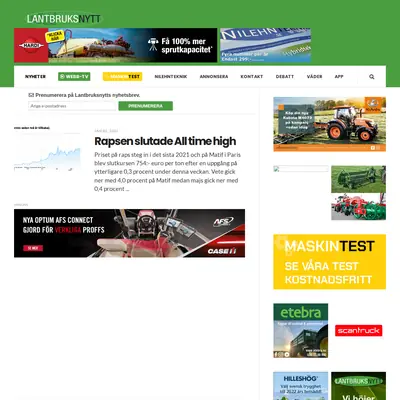 Lantbruksnytt startsida 2022