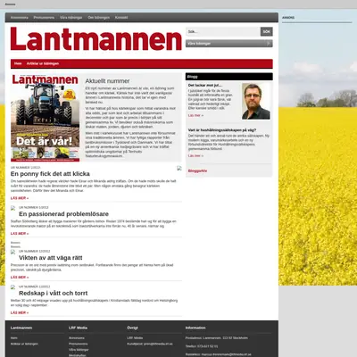 lantmannen.nu startsida 2013