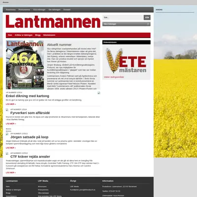 lantmannen.nu startsida 2014