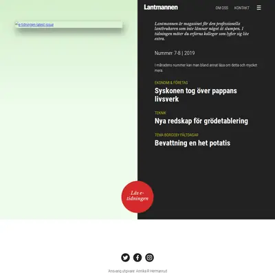 lantmannen.nu startsida 2019