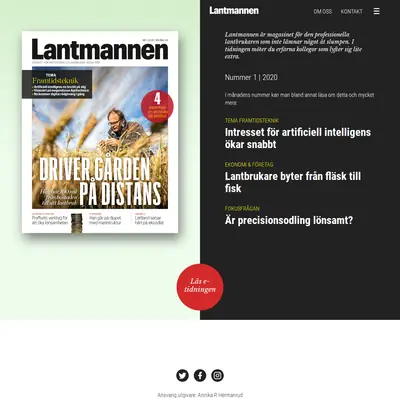 lantmannen.nu startsida 2020