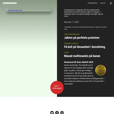 lantmannen.nu startsida 2021