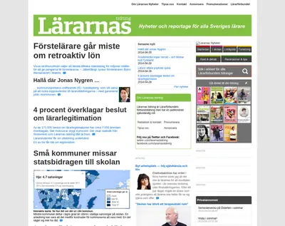lararnastidning.se startsida 2007
