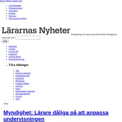 lararnastidning.se startsida 2014