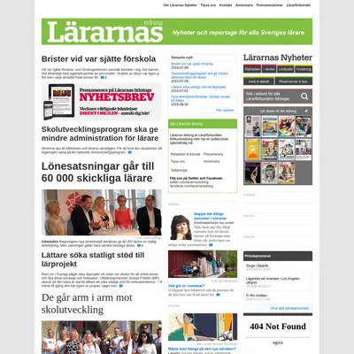 lararnastidning.se startsida 2015
