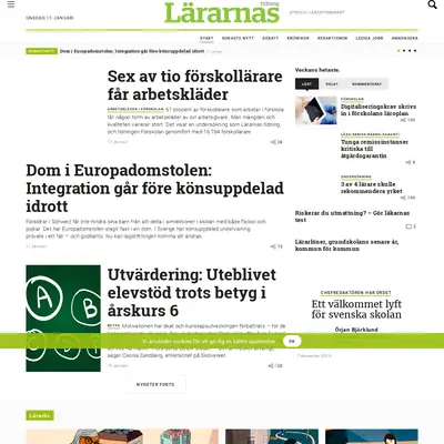 lararnastidning.se startsida 2017