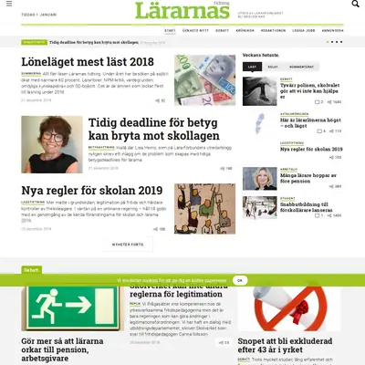 lararnastidning.se startsida 2019