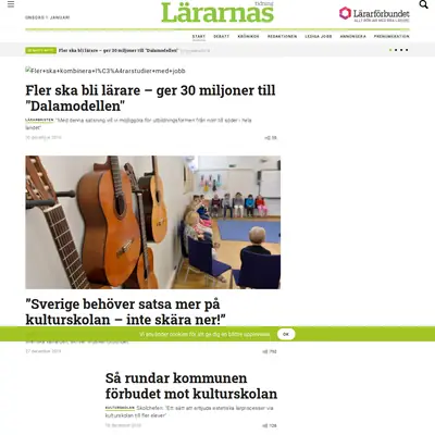 lararnastidning.se startsida 2020