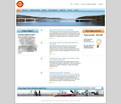 Larmtjänst AB, www.larmtjanst.se startsida 2012
