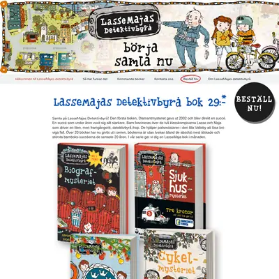 LasseMajas detektivbyrå startsida 2016
