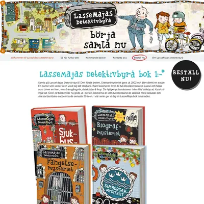 LasseMajas detektivbyrå startsida 2017