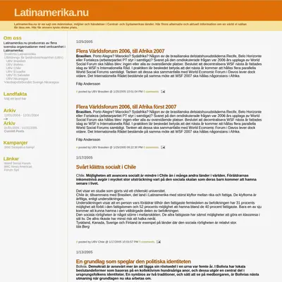 latinamerika.nu startsida 2005