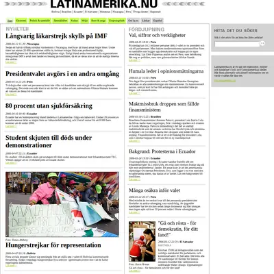 latinamerika.nu startsida 2006