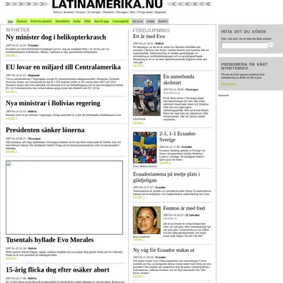latinamerika.nu startsida 2007