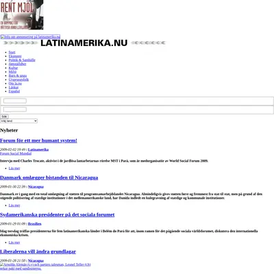 latinamerika.nu startsida 2009