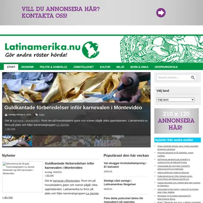 latinamerika.nu startsida 2015