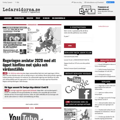 Ledarsidorna.se startsida 2021