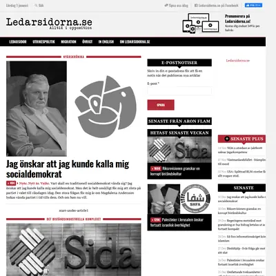 Ledarsidorna.se startsida 2022