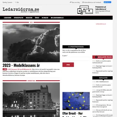 Ledarsidorna.se startsida 2023