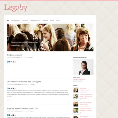 Legally Lady startsida 2014