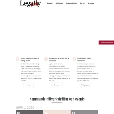 Legally Lady startsida 2020