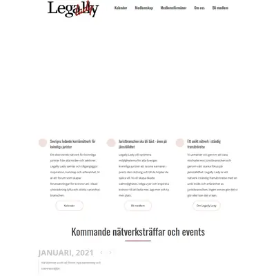 Legally Lady startsida 2021