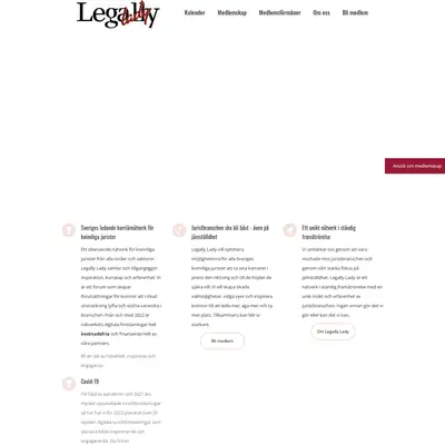 Legally Lady startsida 2022