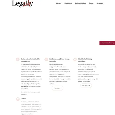 Legally Lady startsida 2025