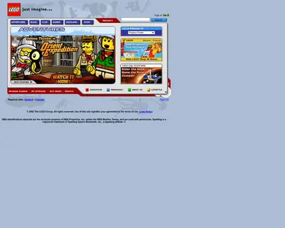 LEGO startsida 2003