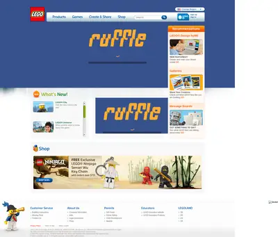 LEGO startsida 2011