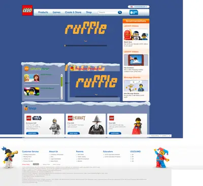 LEGO startsida 2013
