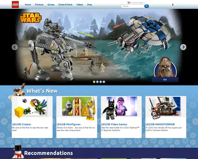 LEGO startsida 2015