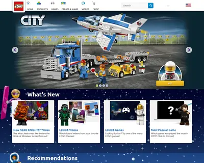 LEGO startsida 2016