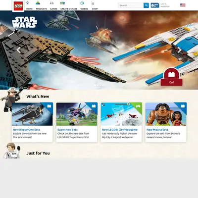 LEGO startsida 2017