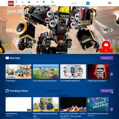 LEGO startsida 2018