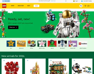 LEGO startsida 2024