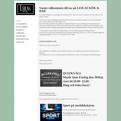 LEILAS startsida 2014