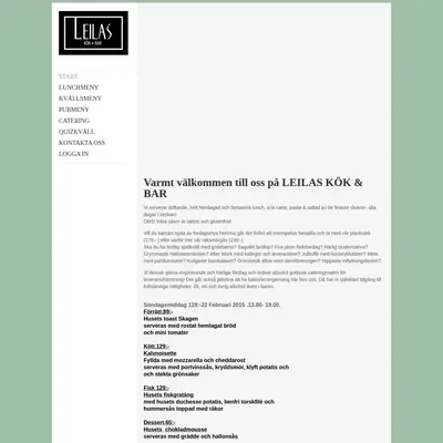 LEILAS startsida 2015
